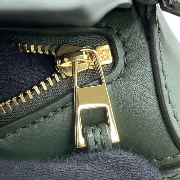 LOEWE Puzzle bag Size Mini Leather Khaki - Picture 13 of 15